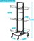 3-Tier Heavy-Duty 5-Gallon Water Jug Holder with Wheels - Foldable Storage Rack Organizer for Office, Home Kitchen, Garage, Black